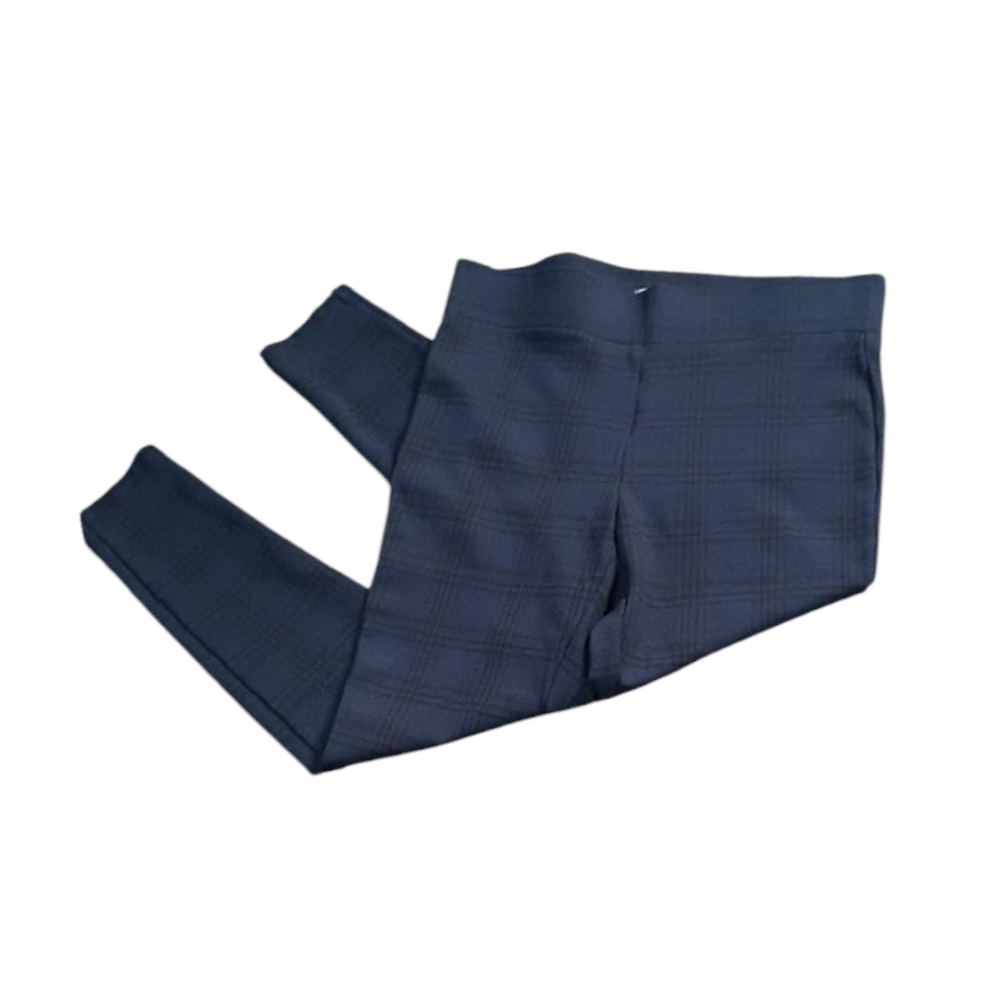 LOFT Dark Blue Petite Plaid Ponte Leggings - Picture 5 of 11